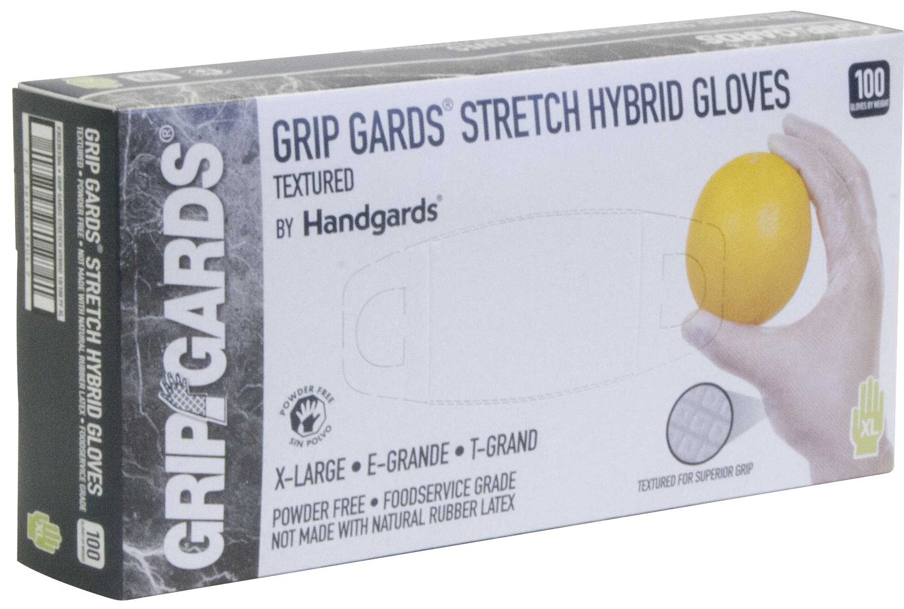 Grip Gards Clear Extra Large Stretch Hybrid Gloves, 100 count per pack -- 10 per case.