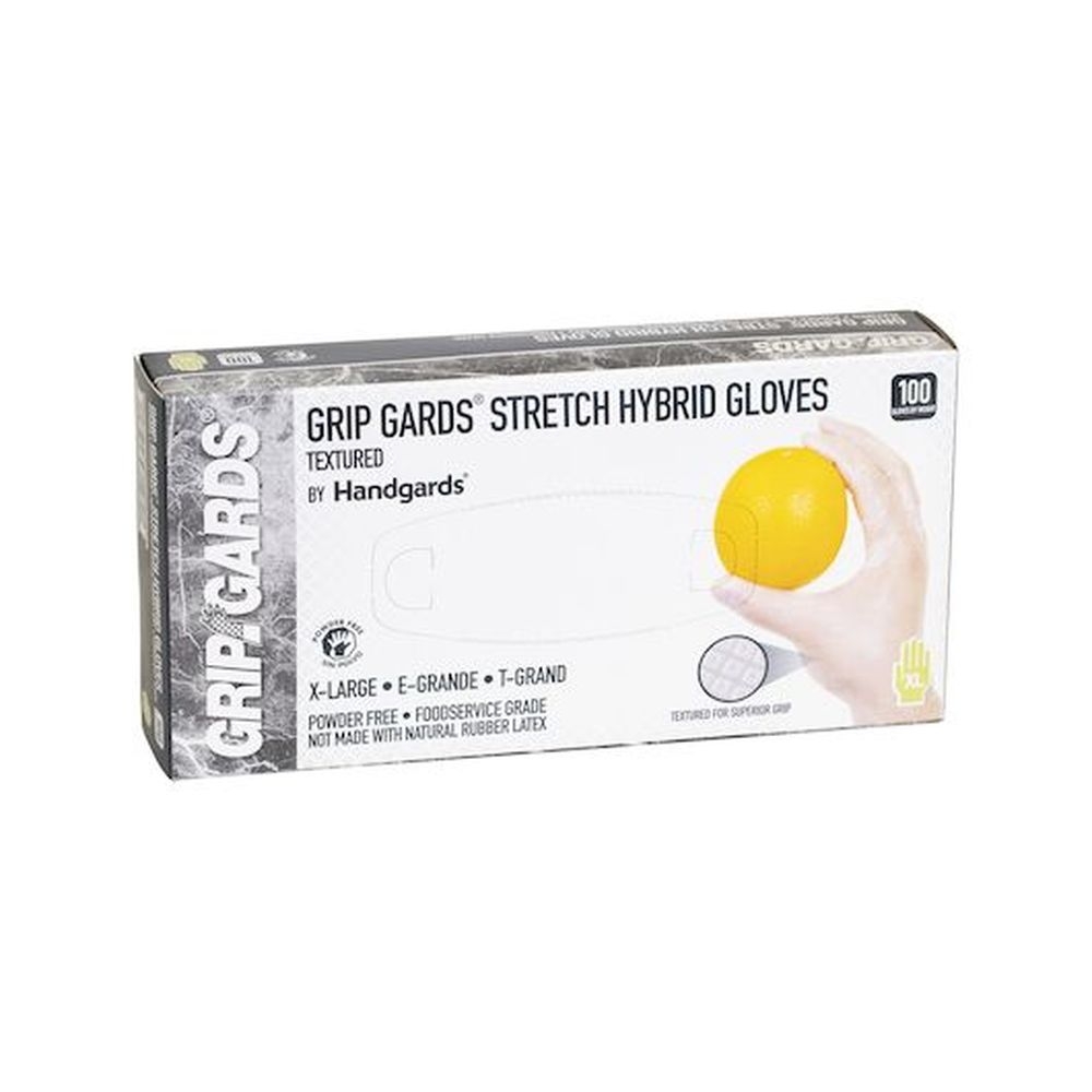 Raising Canes Clear Extra Large Powder Free Stretch Hybrid Glove, 100 count - 10 per case