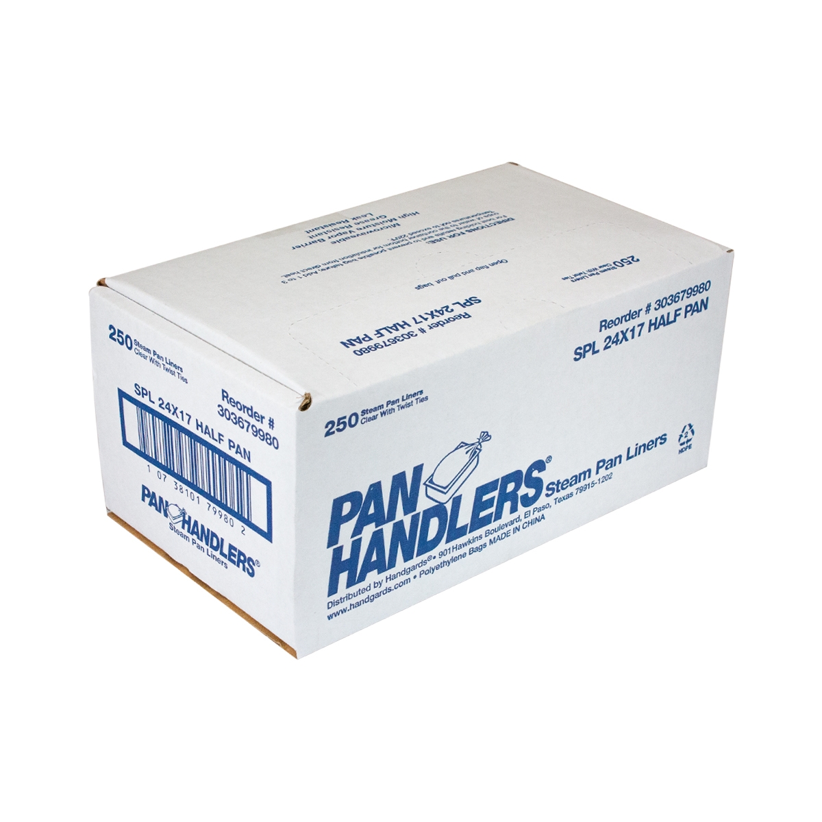 PanHandlers Clear Half 24 X 17 Inches Steam Pan Liners, 250 Count --- 1 Roll
