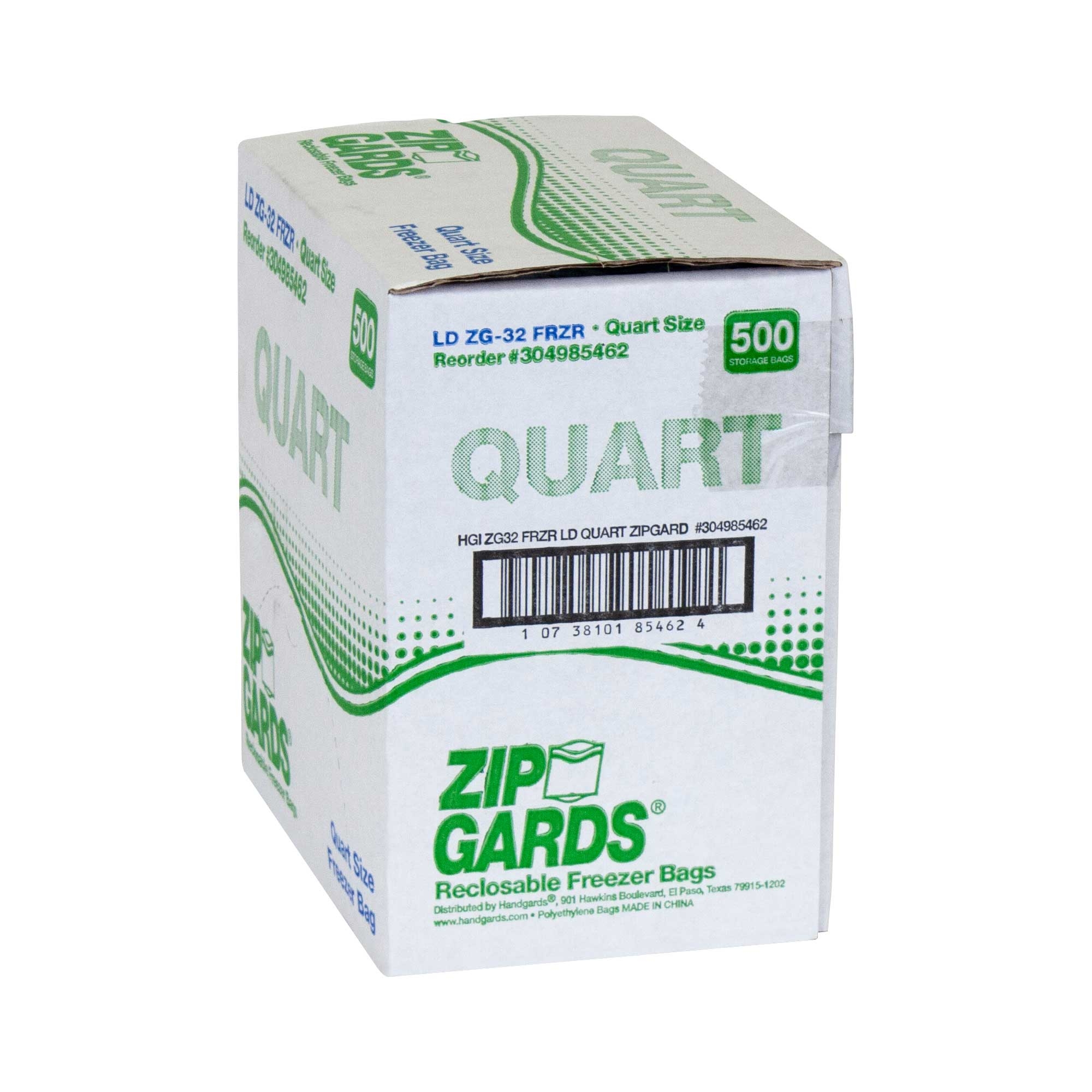 ZipGards Clear Disposable Reclosable Freezer Zipper Bag, 7 x 8 inch -- 500 per case.
