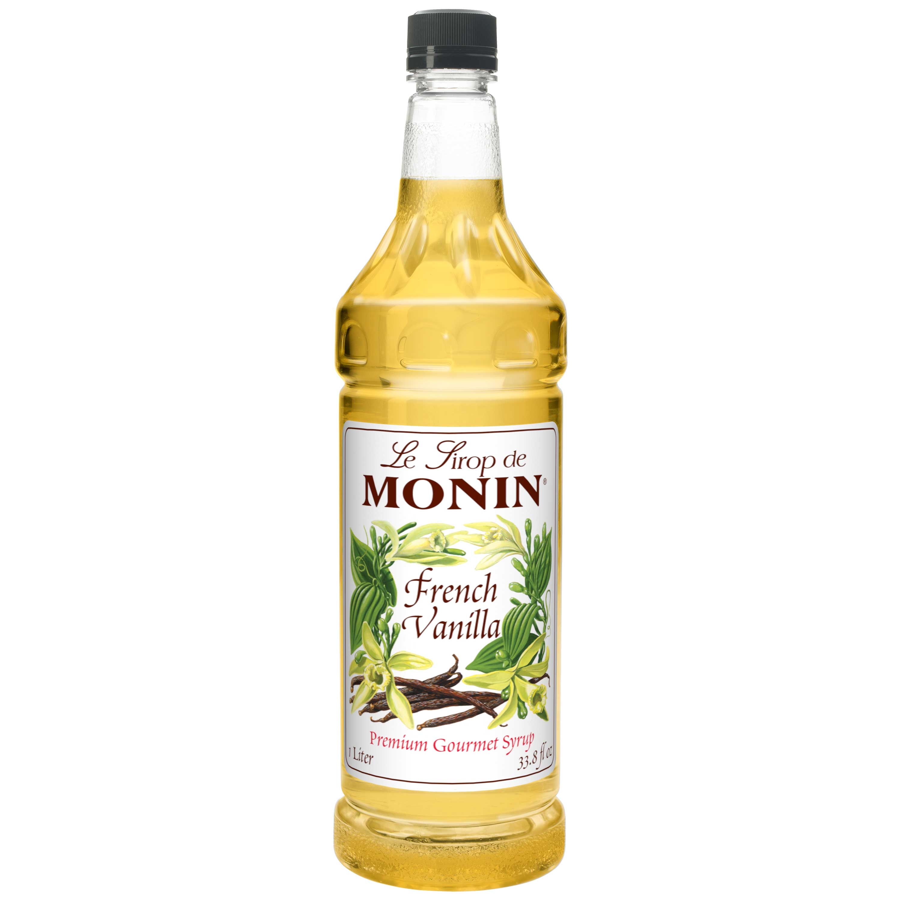 Monin French Vanilla Syrup, 1 Liter -- 4 per case.