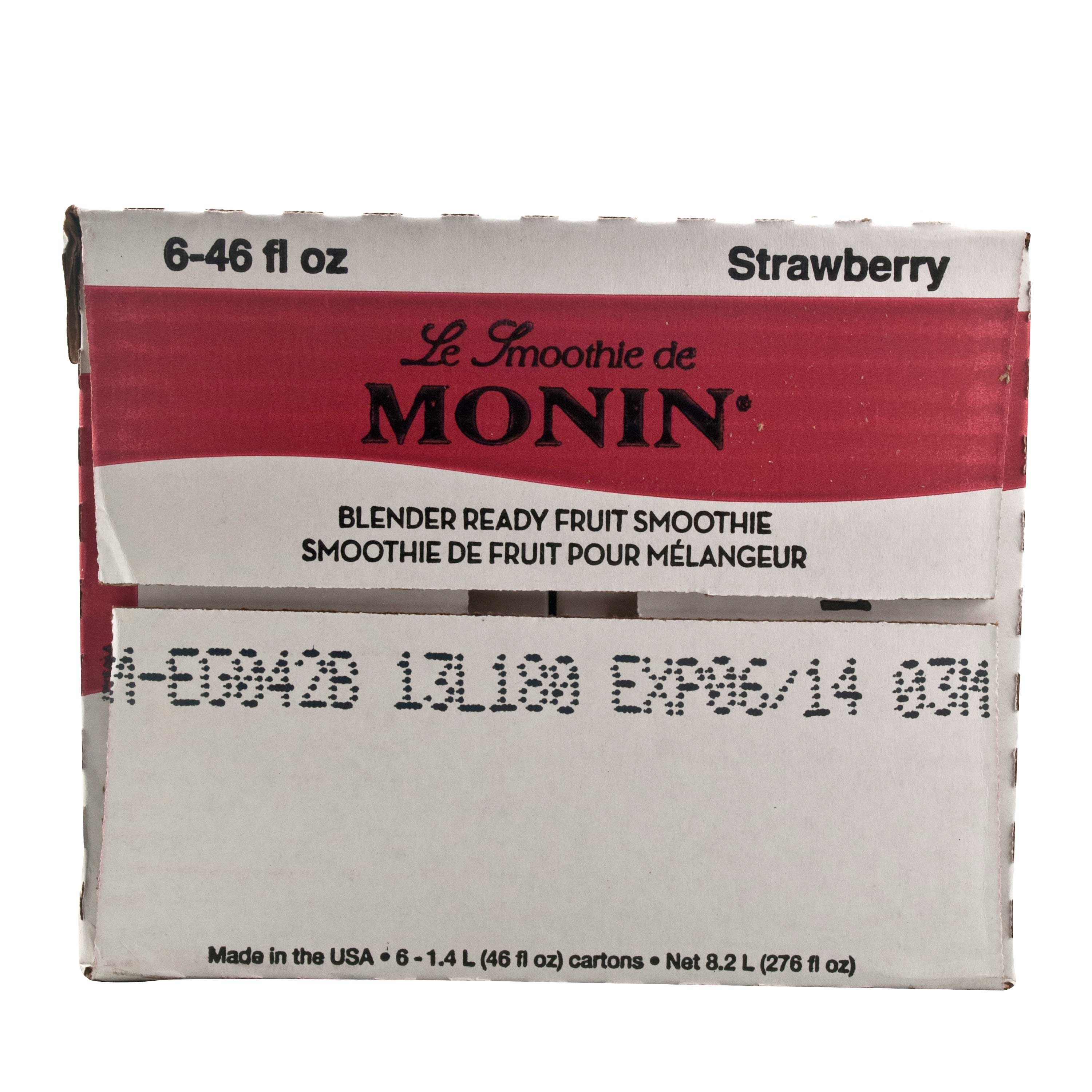 Monin Blender Ready Strawberry Fruit Smoothie Mix, 46 Ounce -- 6 per case.