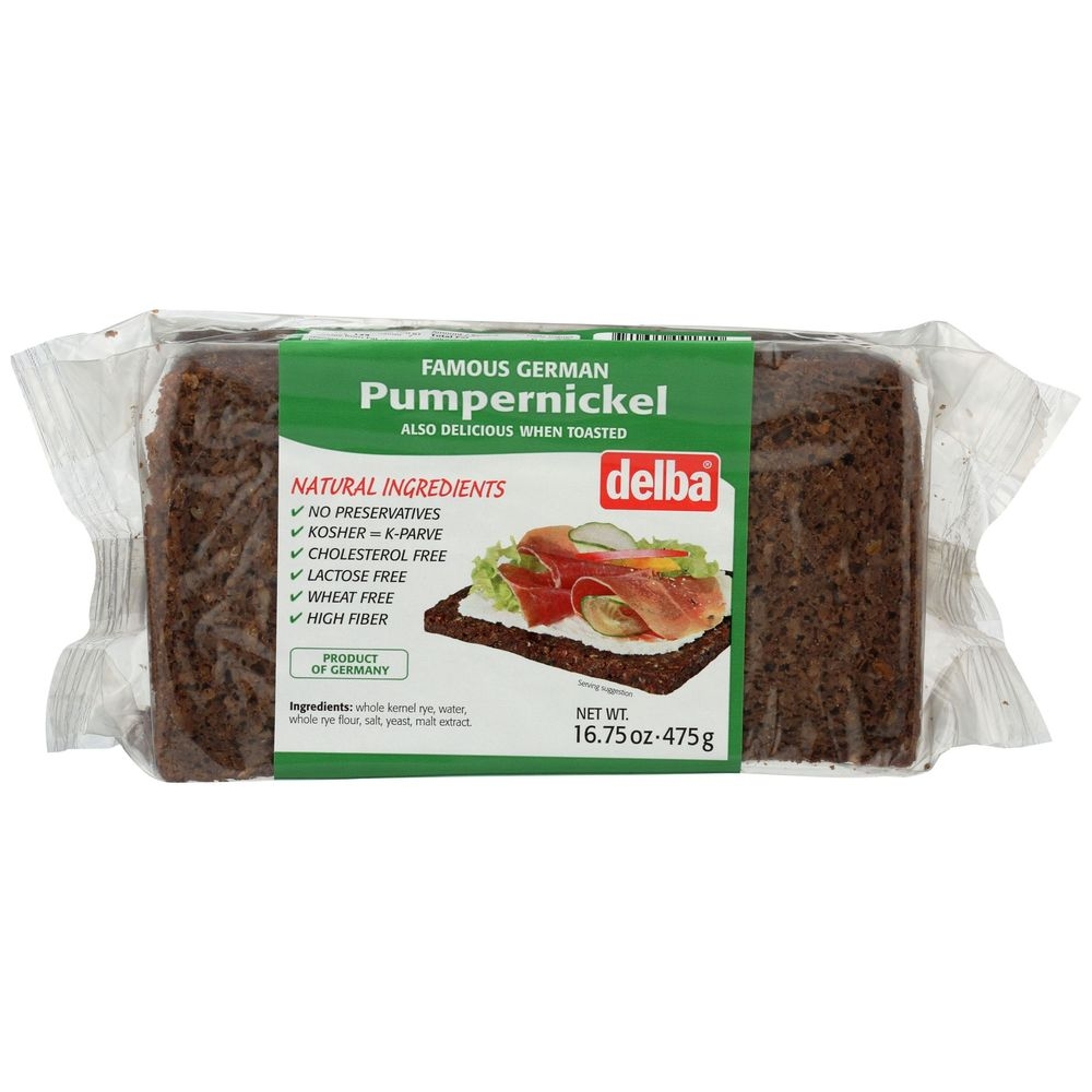 Delba Famous German Pumpernickel Bread, 16.75 Ounce -- 12 per case