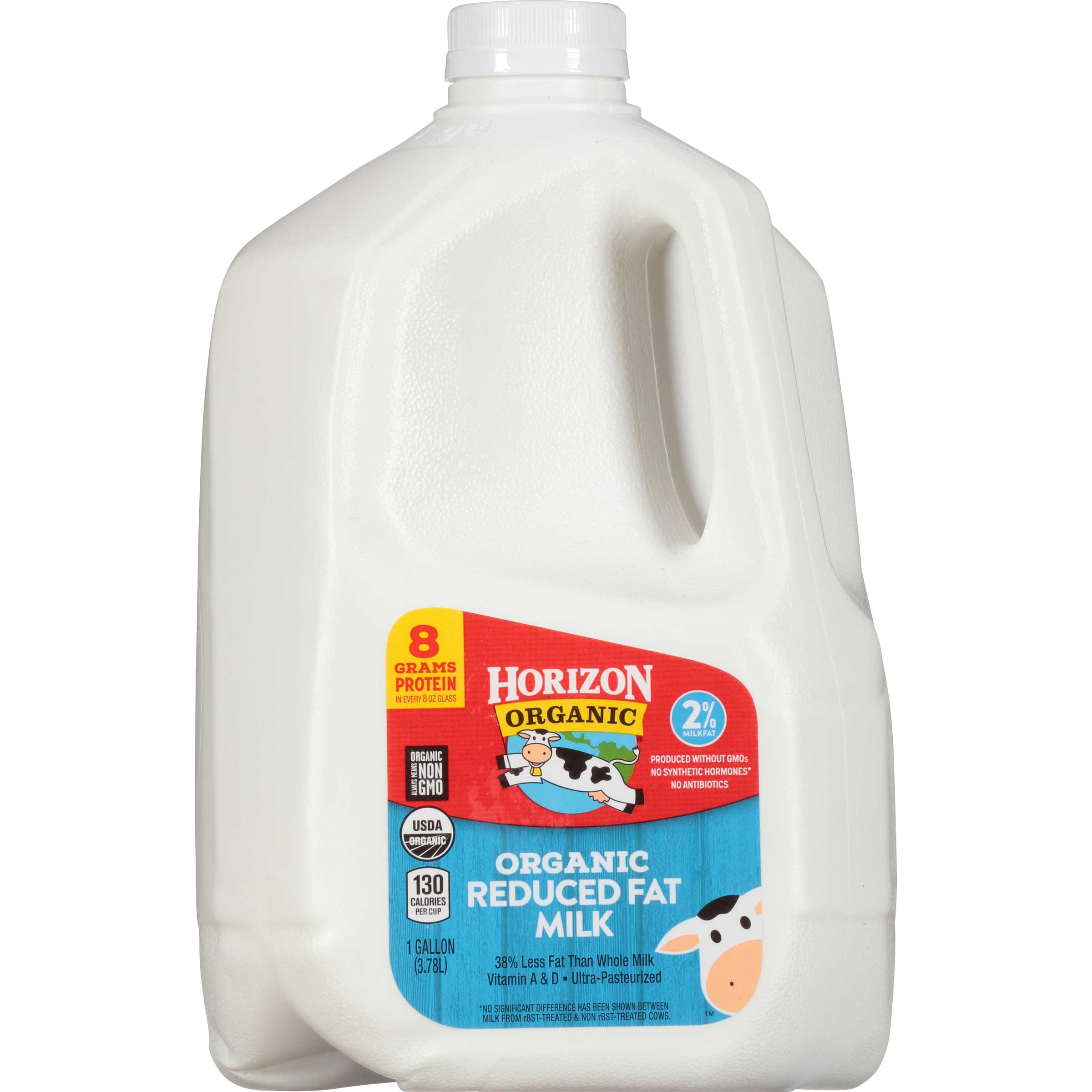 Horizon Organic Reduced Fat Milk, 1 Gallon -- 4 per case.