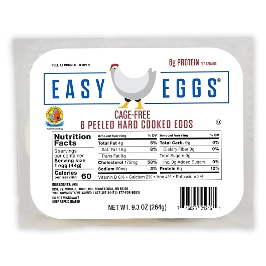Easy Eggs R American Humane Certified Cage Free Peeled Hard Cooked Eggs, 9.3 Ounce -- 24 per case