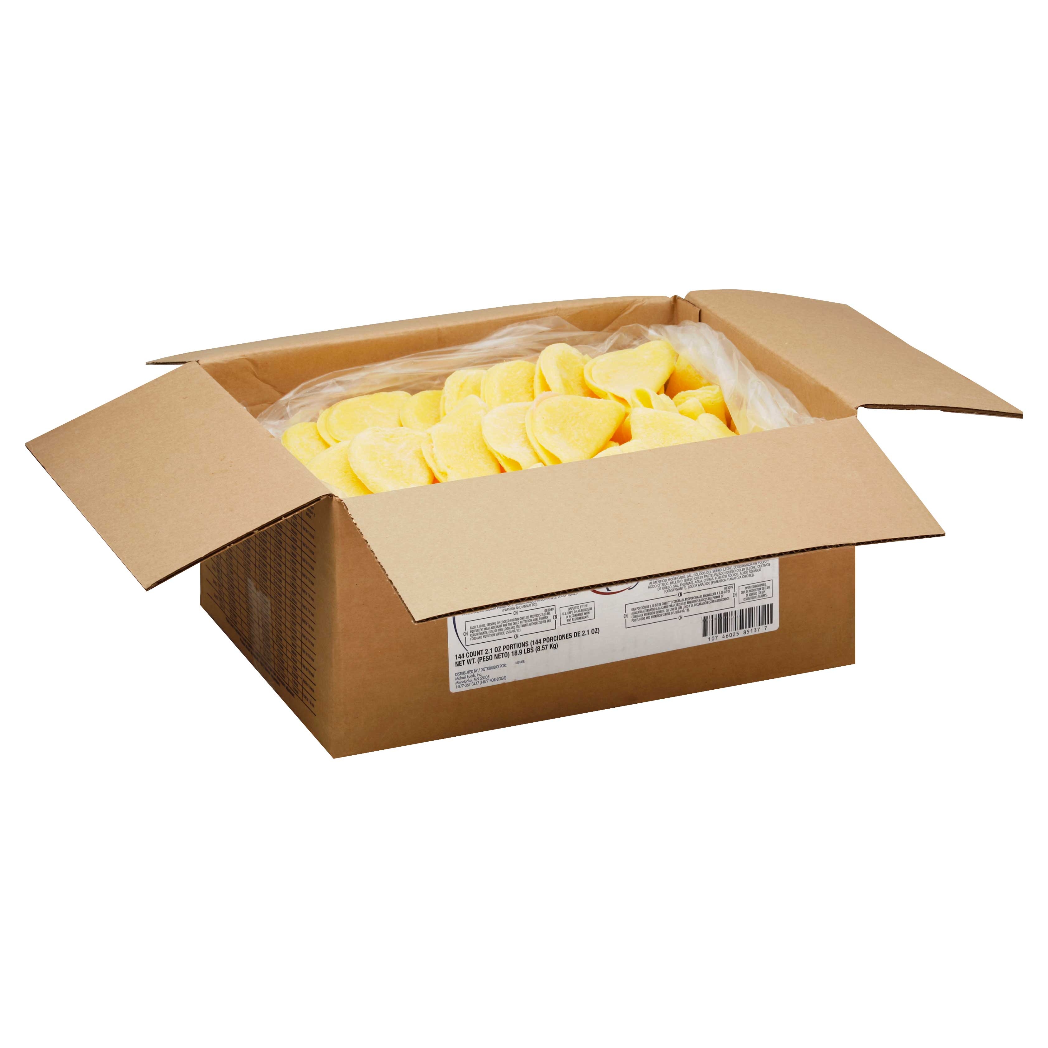 Michael Foods Papettis Colby Cheese Omelette, 2.1 Ounce -- 144 per case.