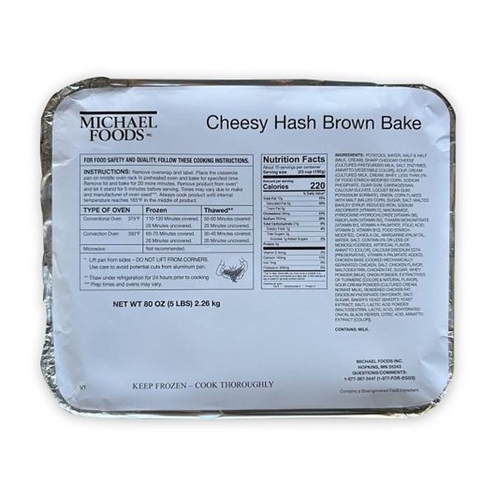 Michael Foods Cheesy Hash Brown Bake, 5 Pound -- 4 per case