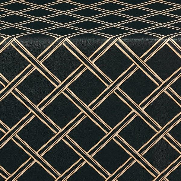 Marko Crossweave Black Beige Table Cover Roll