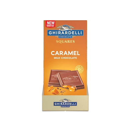Ghirardelli Caramel Milk Chocolate Squares Bar, 4.8 Ounce -- 10 per case