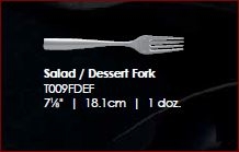 Oneida Vasari 18/10 Stainless Steel Salad/Dessert Fork -- 12 per case.