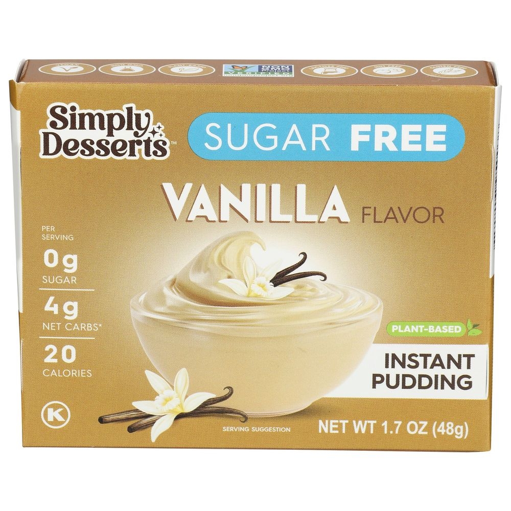Simply Desserts Simply Delish No Sugar Instant Vanilla Pudding, 1.7 Ounce -- 6 per case