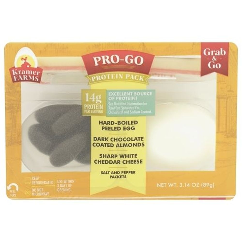 Kramer Farms Pro Go Protein Hard Boiled Peeled Egg with Almonds and Cheese -- 12 per case