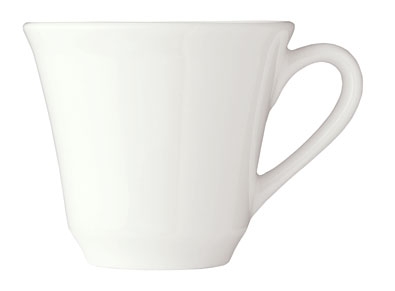 Syracuse China Slenda Undecorated Royal Rideau Body Chateau Tall Tea Cup, 8 Ounce -- 36 per case.