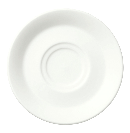 Syracuse China Slenda Undecorated Royal Rideau Body Chateau Tea Saucer, 6 1/4 inch -- 36 per case.
