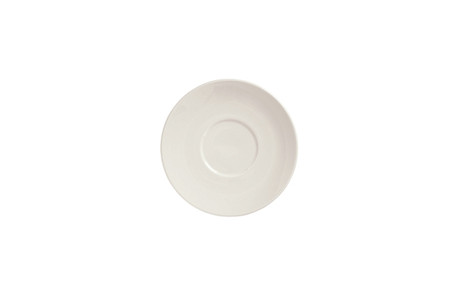 Syracuse China Barista Undecorated Small Flint Body Saucer, 5 1/4 inch -- 36 per case.
