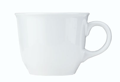 Syracuse China Reflections Aluma White Body Tea Cup, 8 Ounce -- 36 per case.