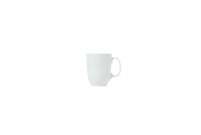 Syracuse China Reflections Aluma White Body Tall Mug, 12 1/2 Ounce -- 24 per case.