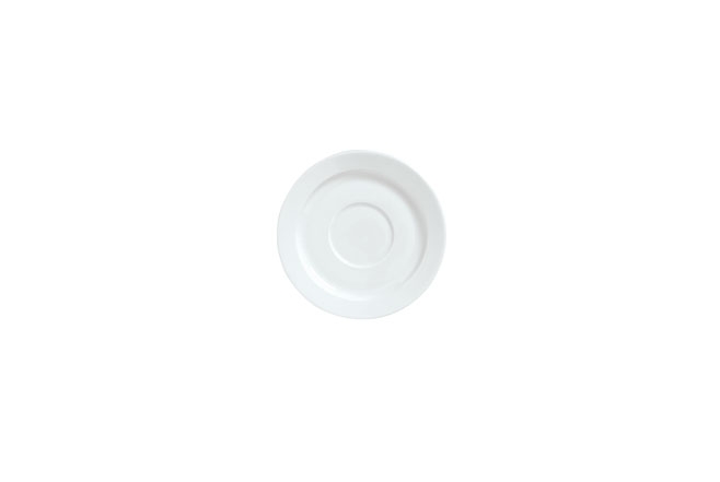 Syracuse China Reflections Aluma White Body Tea Saucer, 5 7/8 inch -- 36 per case.
