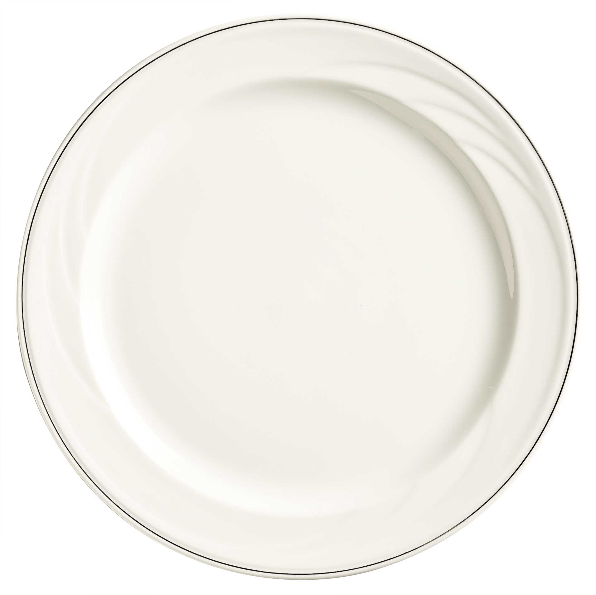 Syracuse China Elan Royal Rideau Medium Rim Footed Plate, 6 3/8 inch -- 36 per case.