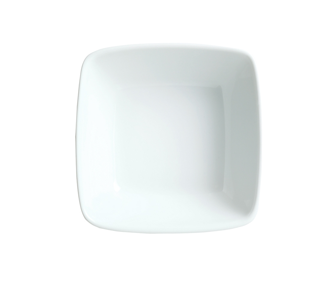 Syracuse China Chefs Selection Aluma White Square Bowl, 6.5 Ounce -- 36 per case.