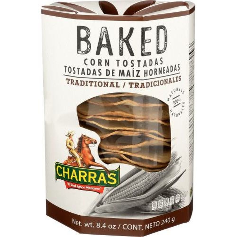 Charras Traditional Baked Corn Tostados, 8.4 Ounce -- 8 per case