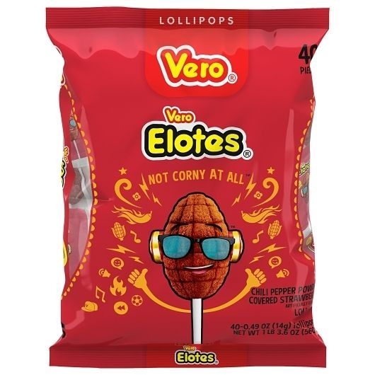 Vero Elotes Strawberry and Chili Lollipop -- 280 per case