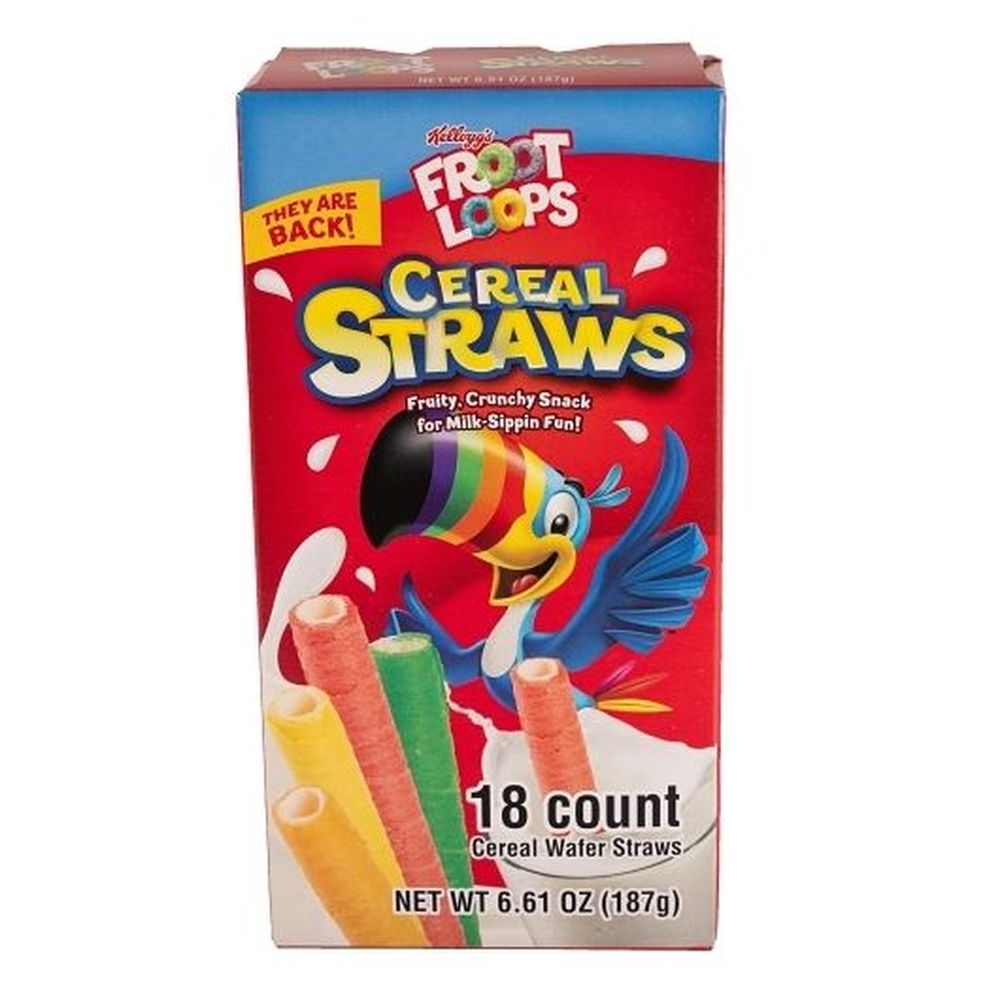 Froot Loops Cocoa Krispies Cereal Straws, 6.61 Ounce - 12 per case