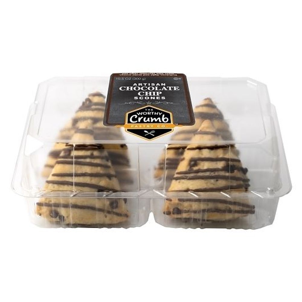 The Worthy Crumb Pastry Large Artisan Chocolate Chip Scone, 10.5 Ounce -- 16 per case