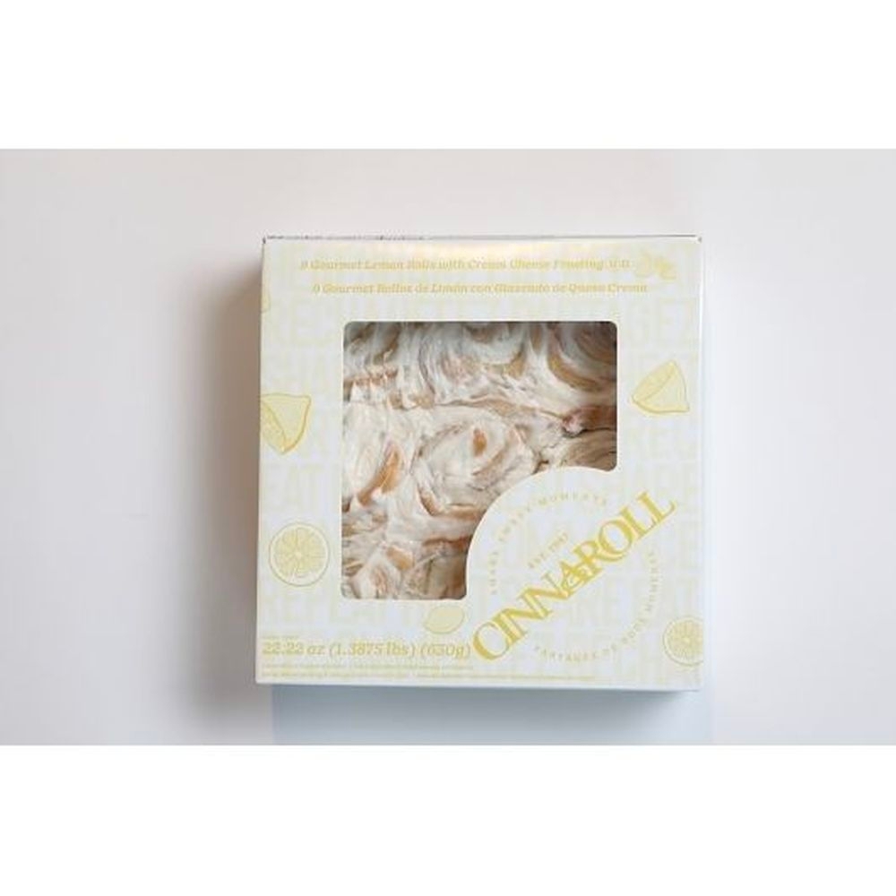 Cinnaroll Cream Cheese Frosted Lemon Rolls, 630 Gram -- 12 per case