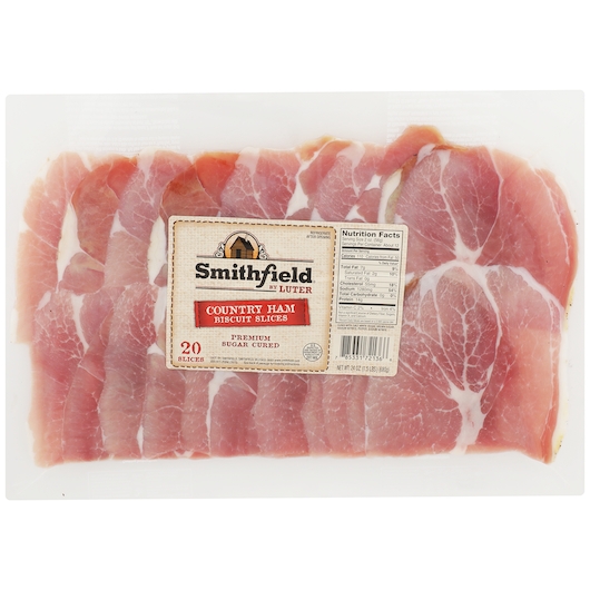 Smithfield Biscuit Cut Ham Slices, 24 Ounce -- 8 per case