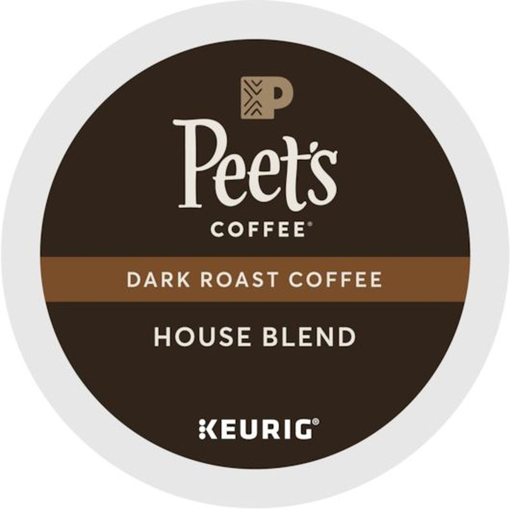 Peets Coffee House Blend Dark Roast K-Cup Coffee Pod, 22 count -- 4 per case