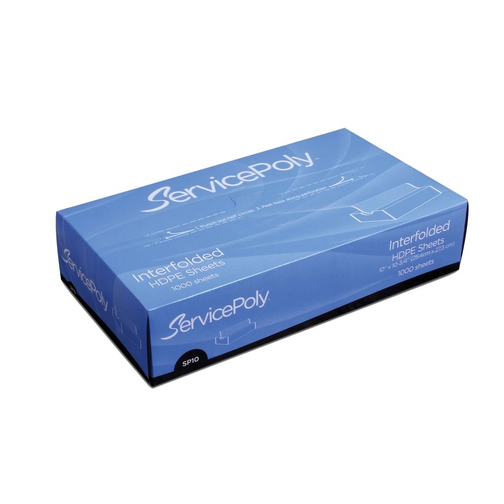 Bagcraft ServicePoly Clear Interfolded Poly Pick Up Sheet, 10 x 10.75 inch -- 10000 per case