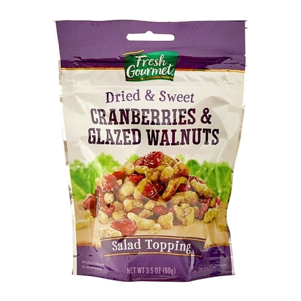 Fresh Gourmet Dried and Sweet Cranberries and Glazed Walnut, 3.5 Ounce -- 9 per case