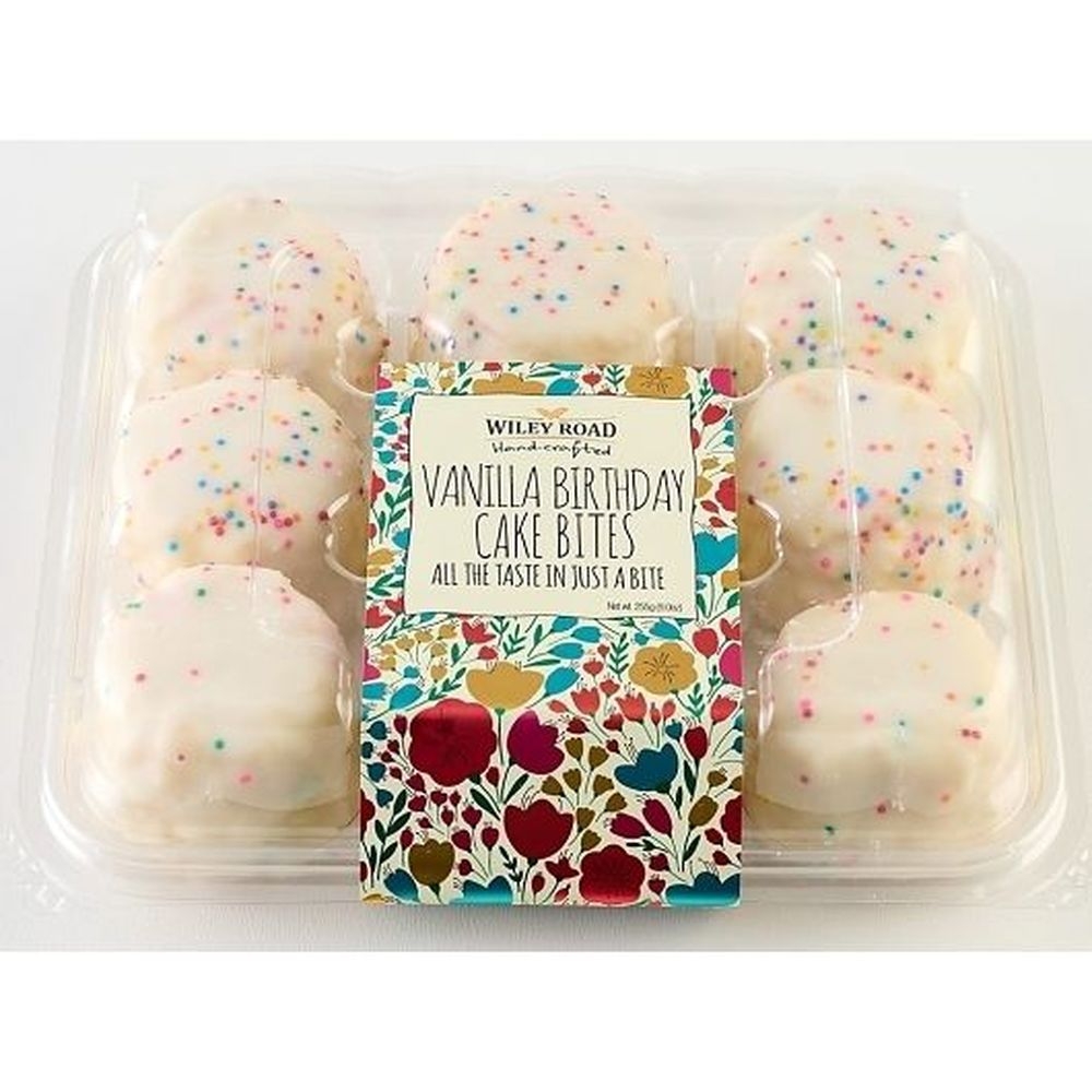 Wiley Road Foods Vanilla Birthday Cake Bites, 9 Ounce - 12 per case