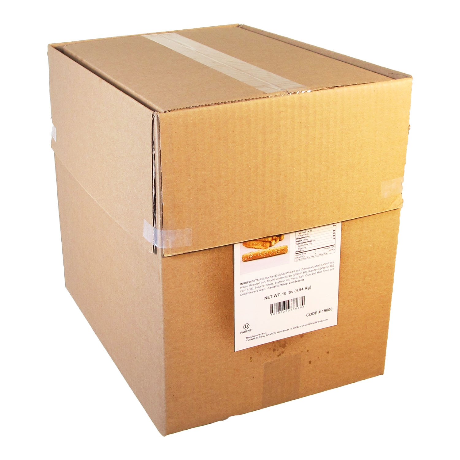 Clown Global Brands Sesame Bread Sticks, 5 Pound -- 2 per case