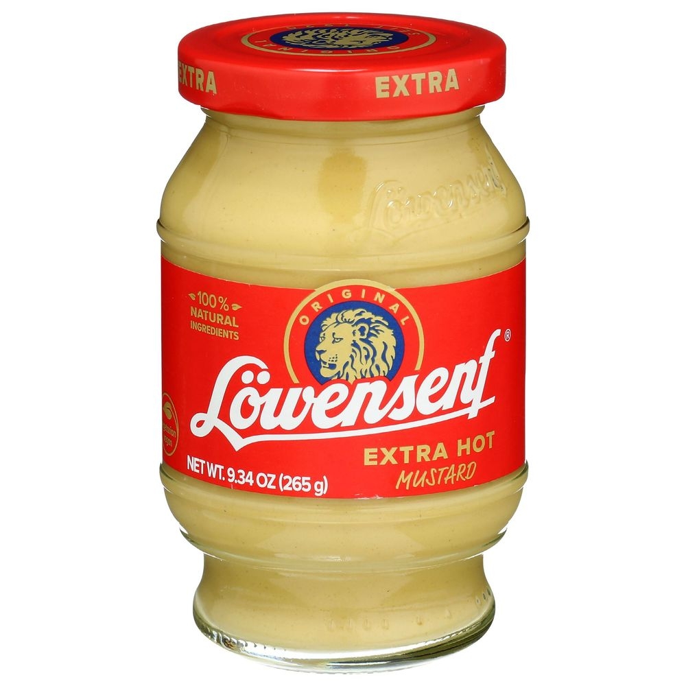 Lowensenf German Extra Hot Mustard, 9.3 Ounce -- 6 per case