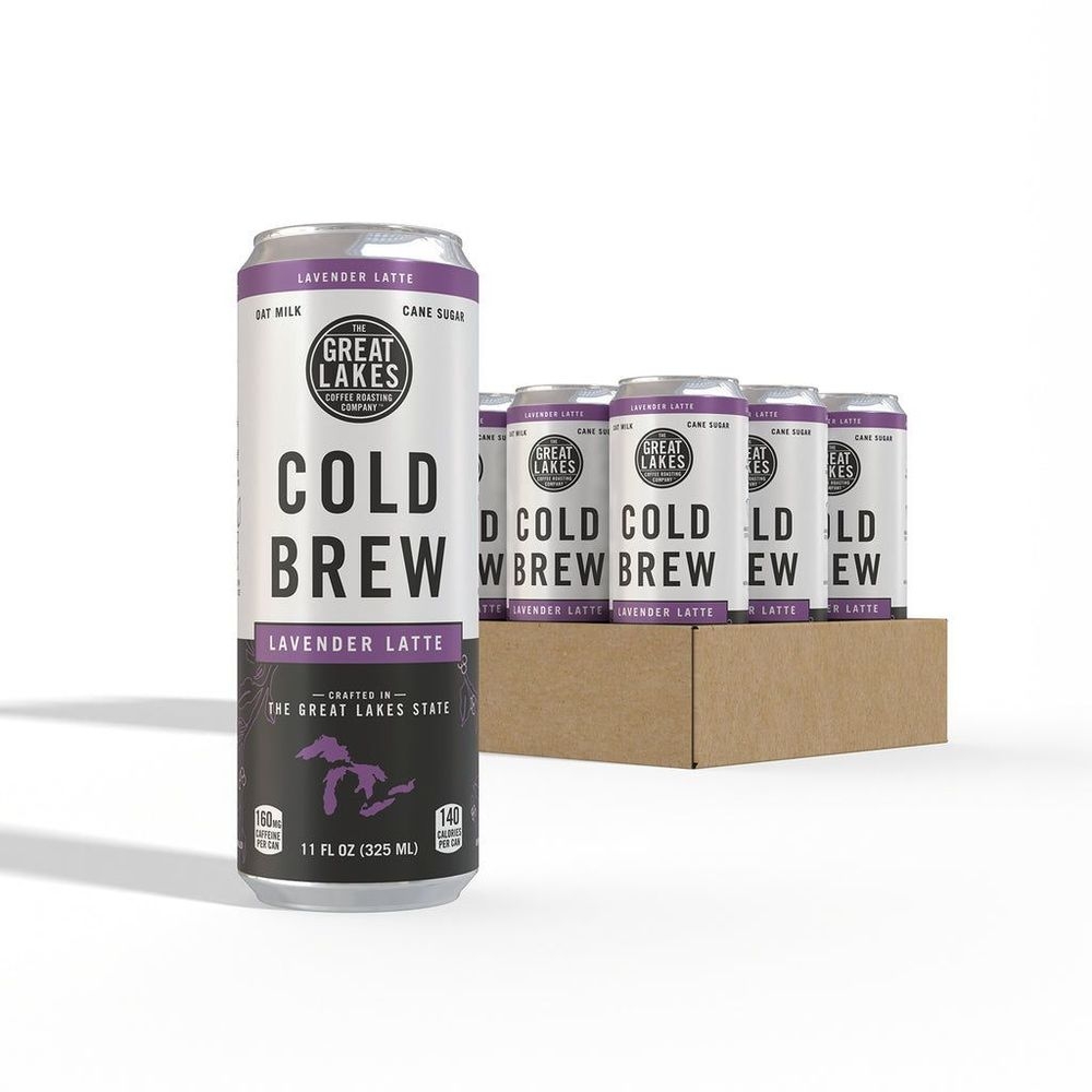 The Great Lakes Lavender Latte Cold Brew Coffee, 11 Fluid Ounce -- 12 per case