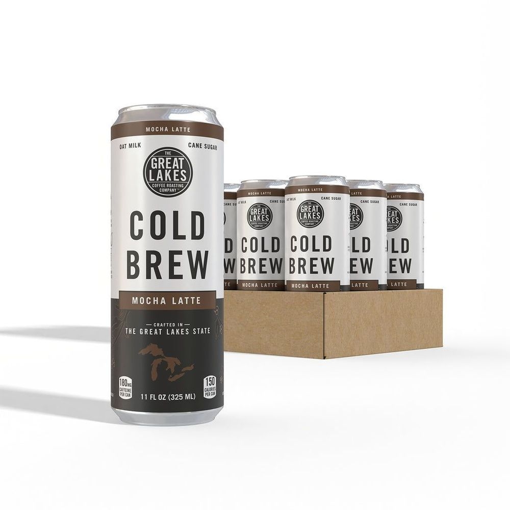 The Great Lakes Mocha Latte Cold Brew Coffee, 11 Fluid Ounce -- 12 per case