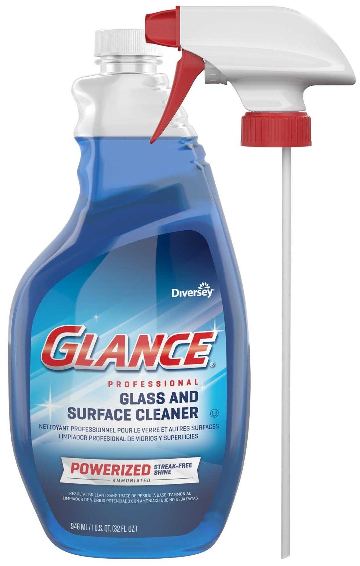 Glance Powerized Glass and Surface Cleaner, 32 Ounce Capped Spray Bottle -- 4 per case