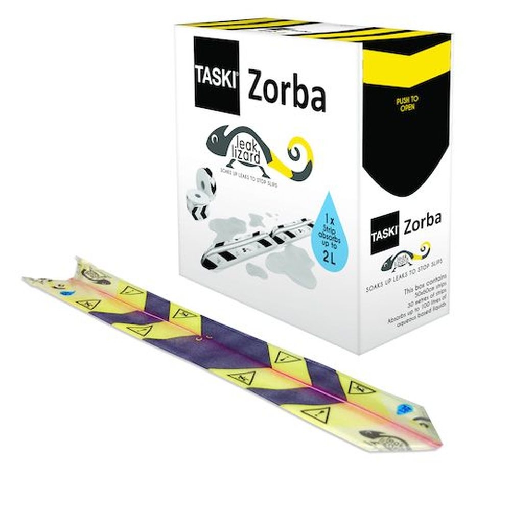 Taski Zorba Leak Lizard Absorbent Strip, 100 feet