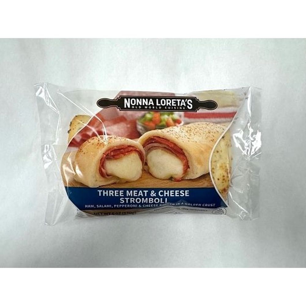 Nonna Loretas 3 Meat and Cheese Stromboli, 6 Ounce - 12 per case