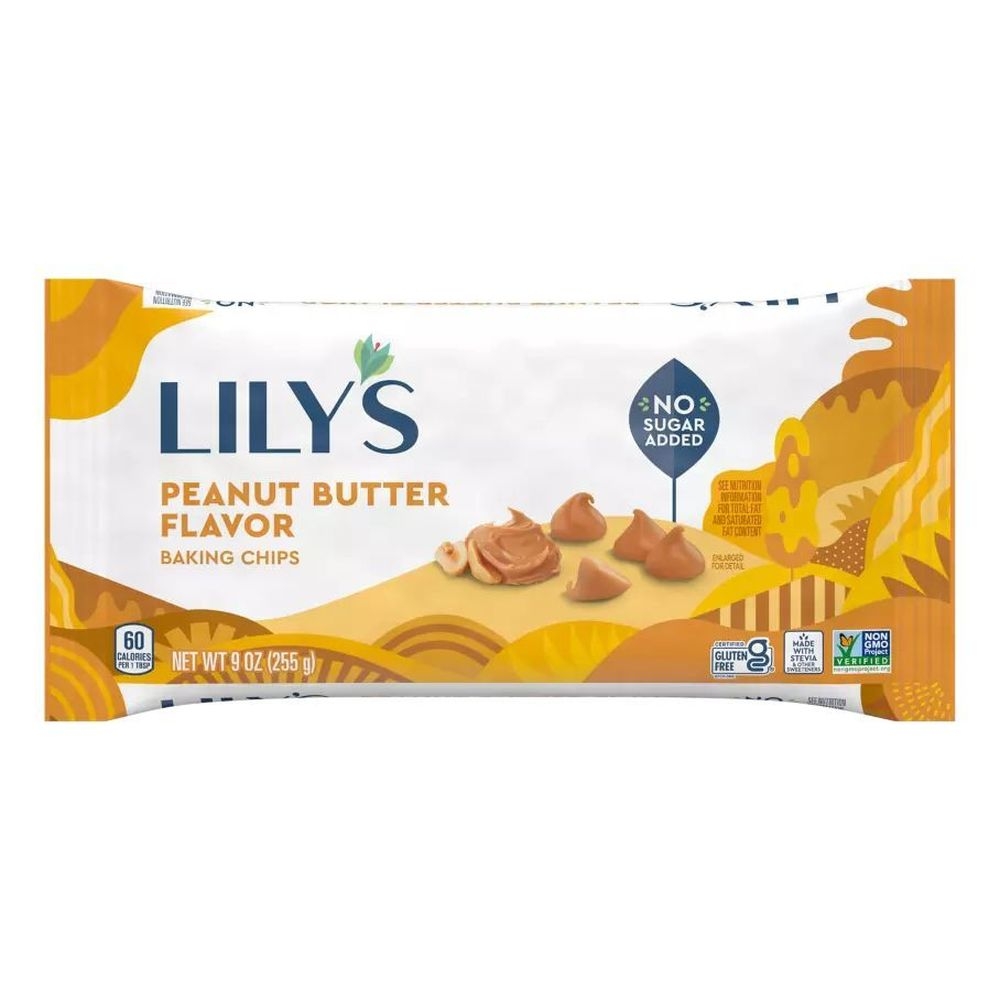 Lilys Peanut Butter Flavor Baking Chips, 9 Ounce -- 12 per case