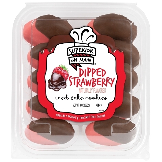 Superior On Main Dipped Strawberry Cake Cookies, 0.9 Ounce -- 12 per case