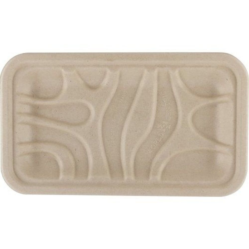 World Centric Plastic Lined Molded Fiber Tray, 50 count - 10 per case