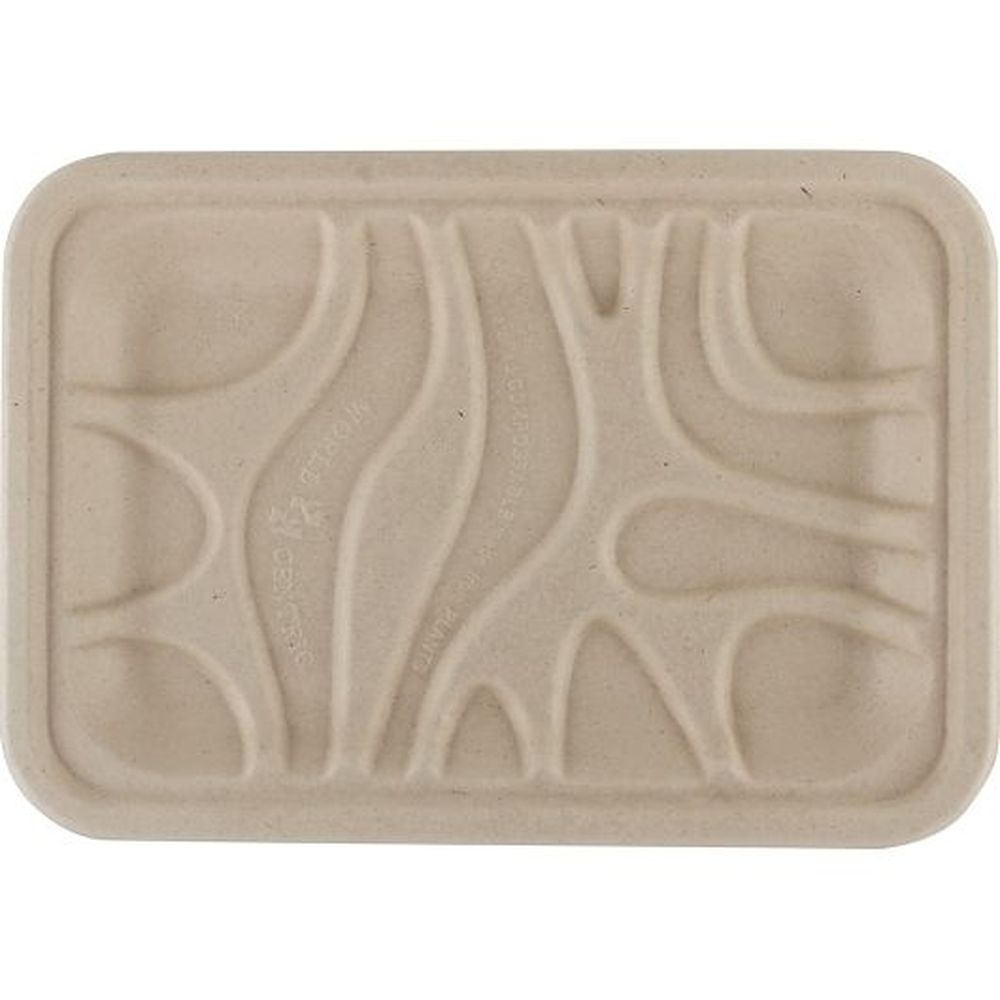 World Centric Compostable Molded Fiber Meat/Produce Tray, 50 count -- 10 per case