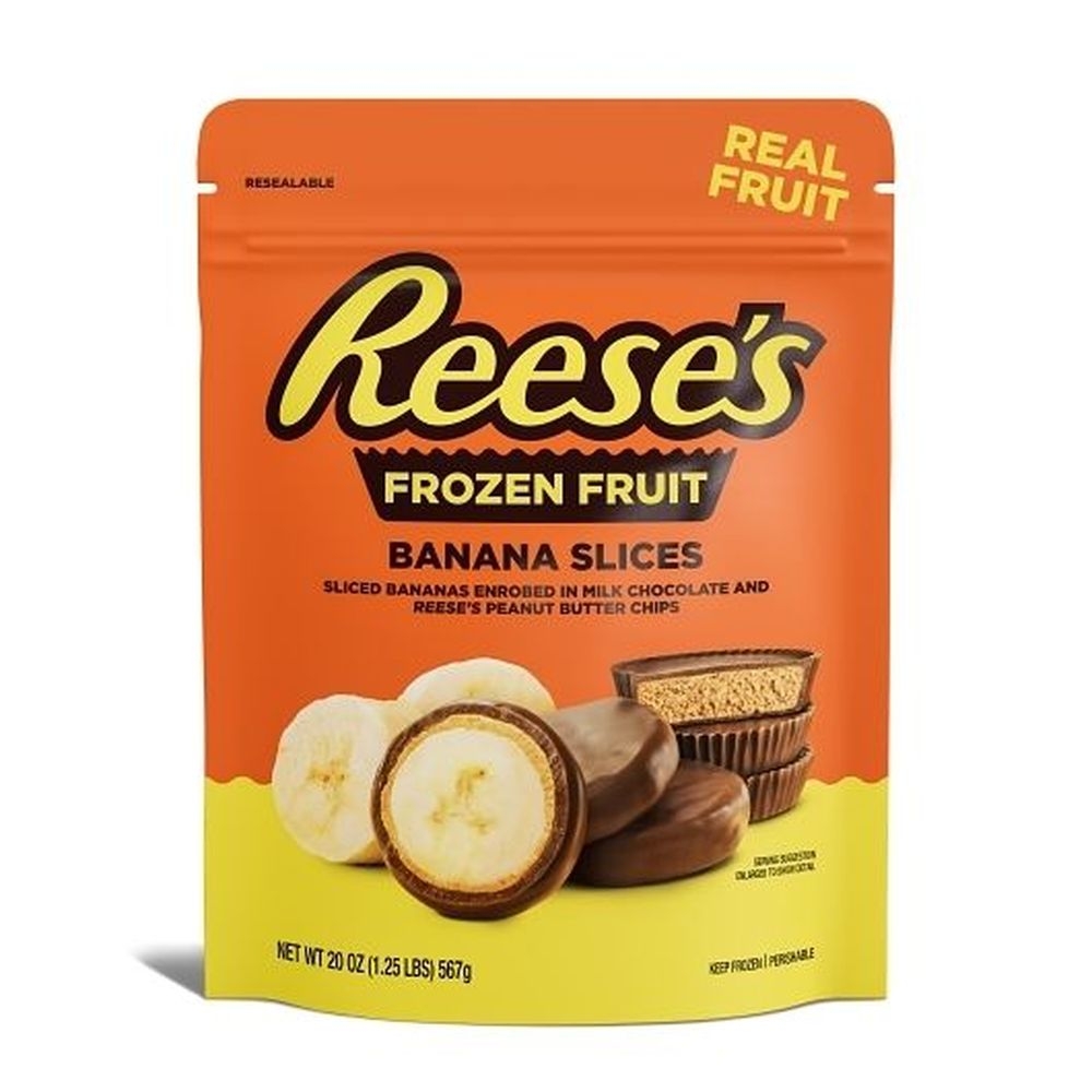 Reeses Peanut Butter and Milk Chocolate Covered Banana Slices, 20 Ounce -- 6 per case