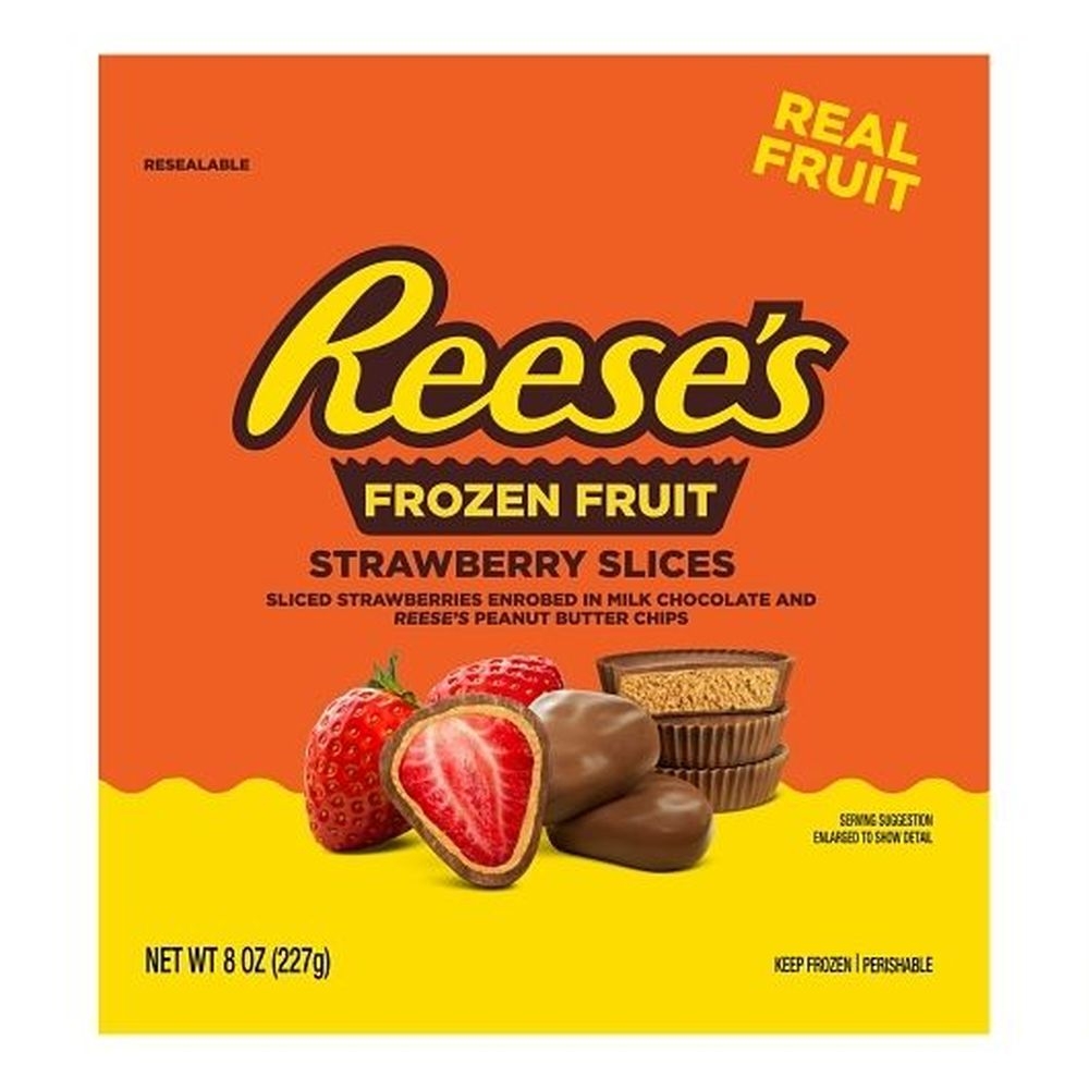 Reeses Strawberry Slices in Peanut Butter and Milk Chocolate, 8 Ounce - 8 per case