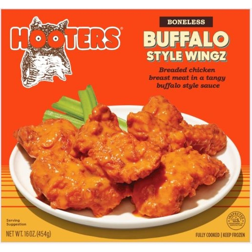 Hooters Boneless Buffalo Style Chicken Wingz,, 16 Ounce - 8 per case
