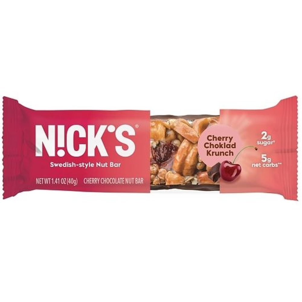 Nicks Cherry Choklad Krunch Swedish-Style Nut Bar, 1.24 Pound -- 8 per case