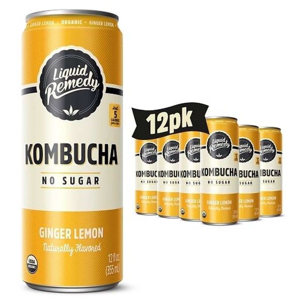 Liquid Remedy Ginger Lemon Kombucha, 12 Fluid Ounce - 12 per case